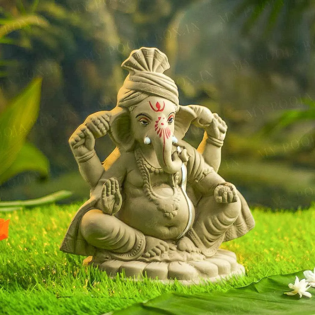 10INCH Pagdi Eco-Friendly Ganpati | Plant-A-Ganesha
