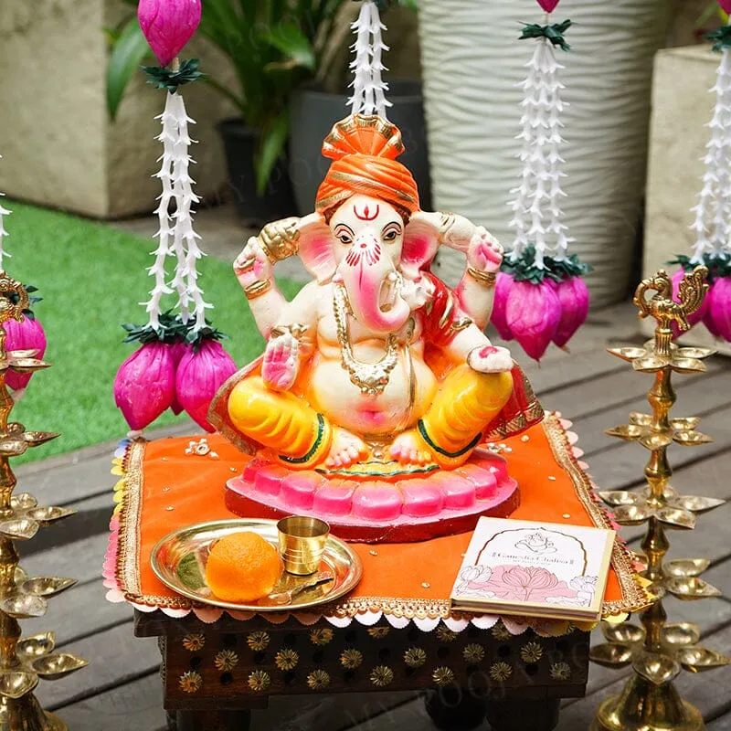 10INCH Pagdi Eco-Friendly Ganpati | Plant-A-Ganesha
