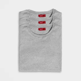 3 Pack | Men’s T-Shirts, Recycled Cotton, Heather Grey