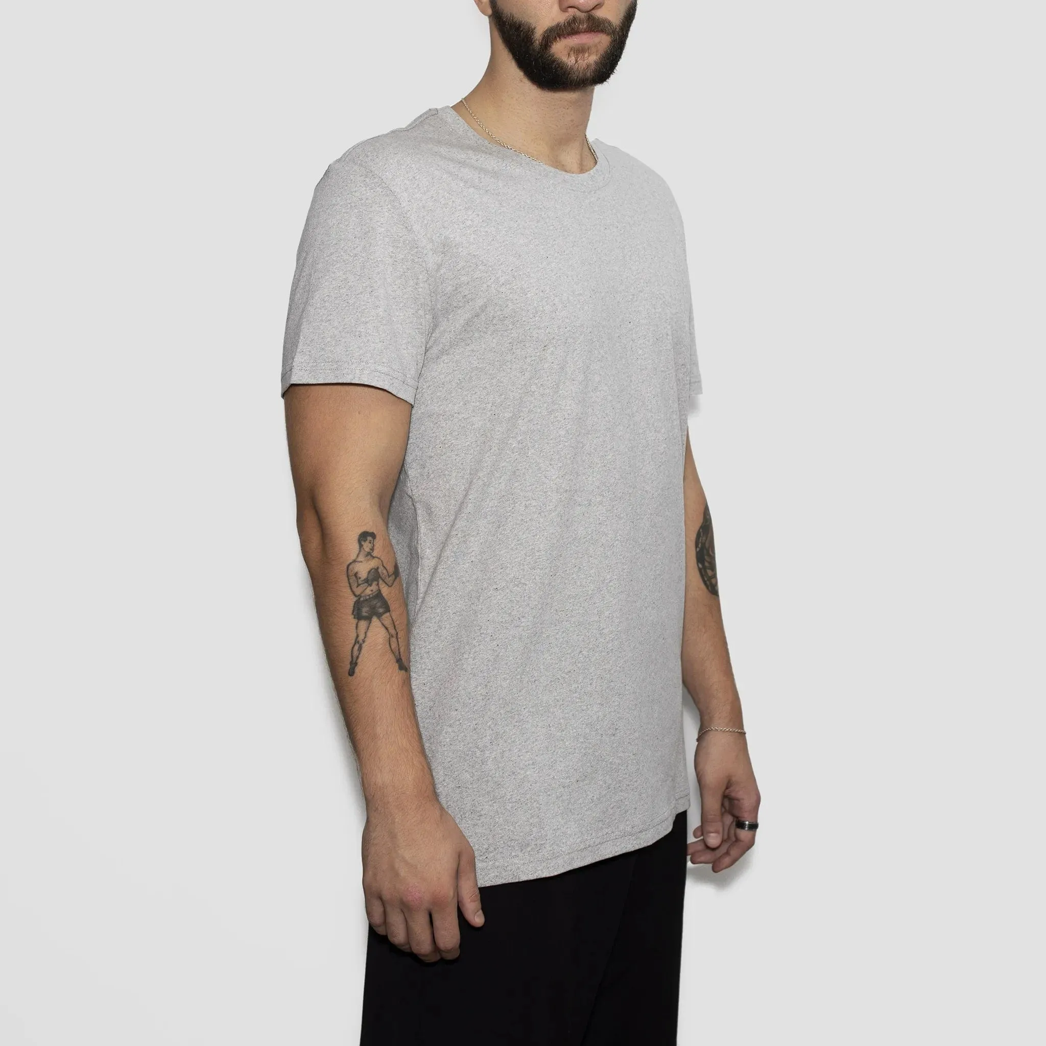 3 Pack | Men’s T-Shirts, Recycled Cotton, Heather Grey