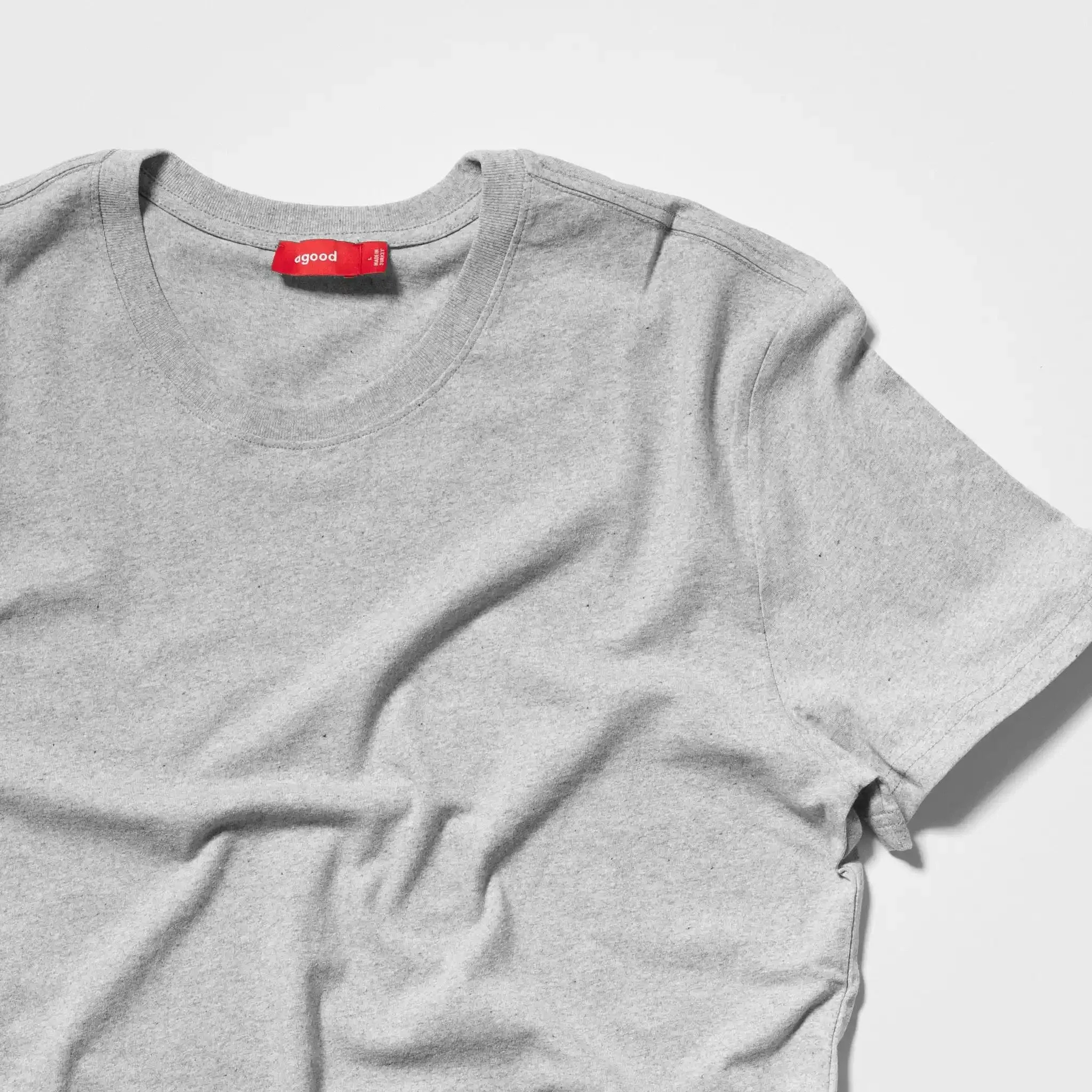 3 Pack | Men’s T-Shirts, Recycled Cotton, Heather Grey