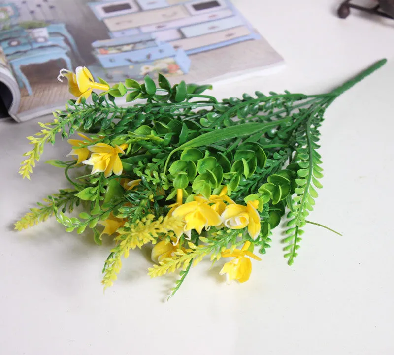 5 Heads Artificial Butterfly Lavender Bouquet