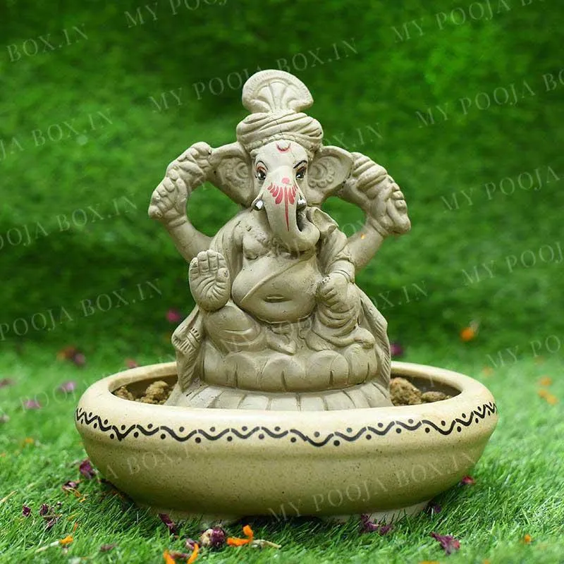 7INCH Pagdi Shubham Eco-Friendly Ganpati