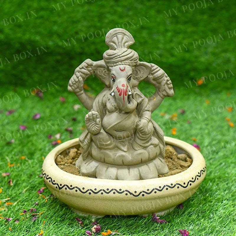 7INCH Pagdi Shubham Eco-Friendly Ganpati