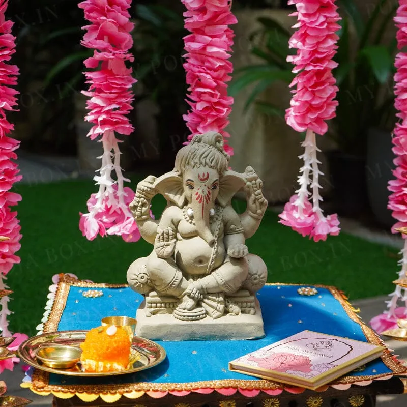 8INCH Gajavakra Eco-Friendly Ganpati | Plant-A-Ganesha
