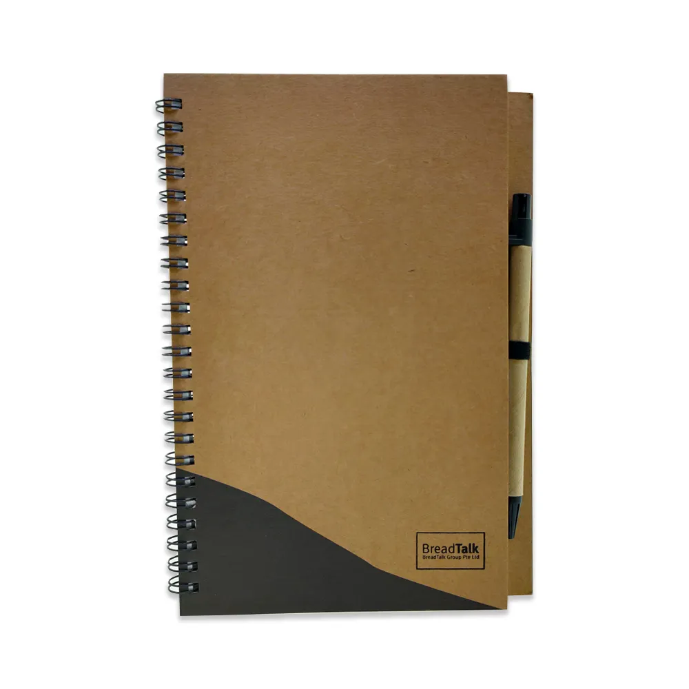 A5 Kraft Notebook with Recycle Ball Pen