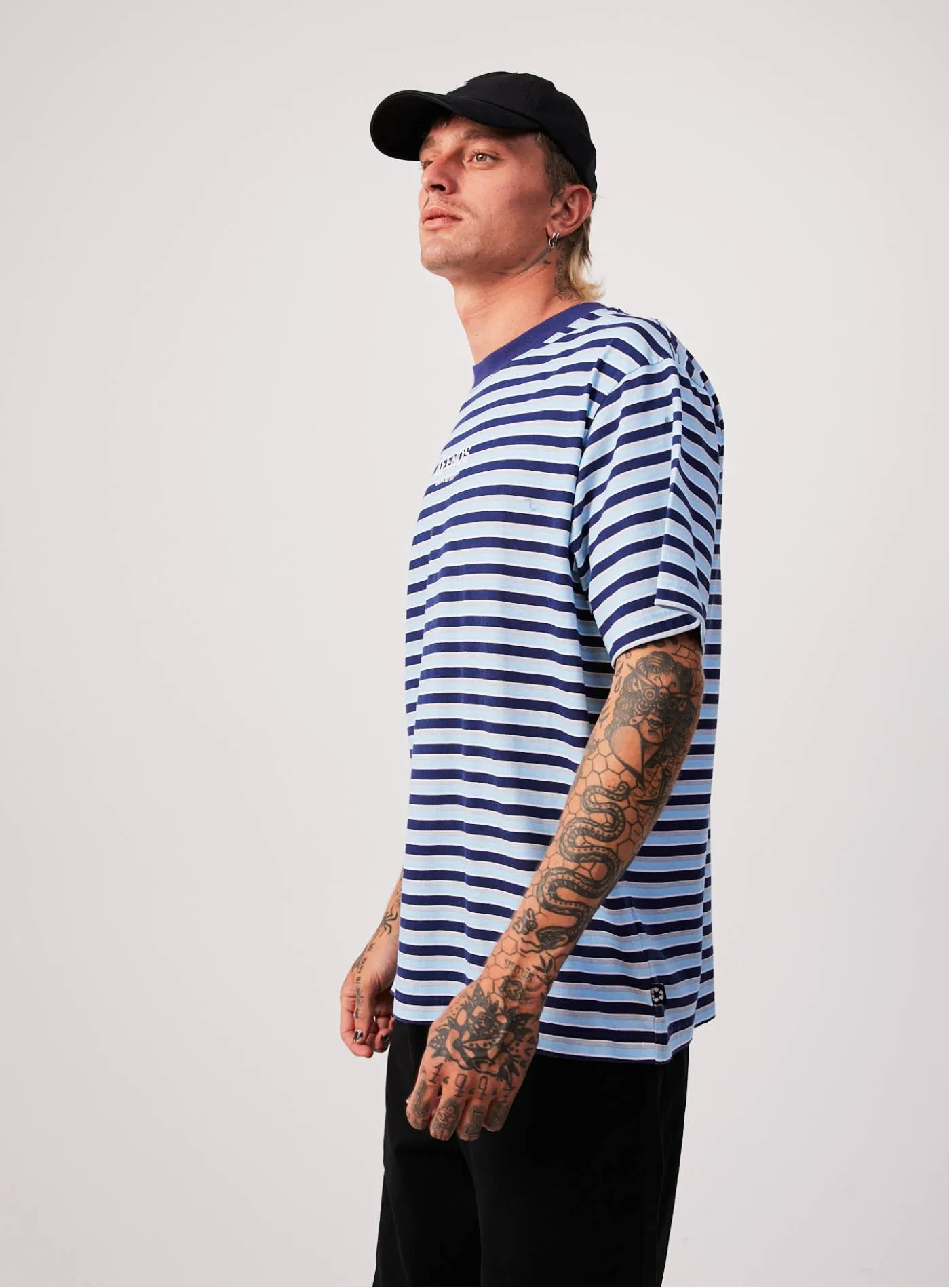 AFENDS Mens Views - Retro T-Shirt - Seaport