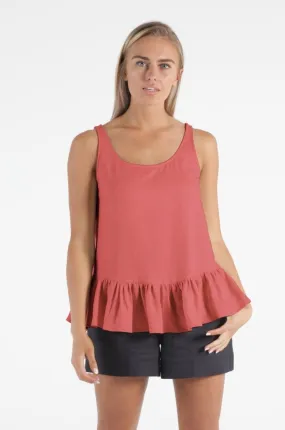 Betty Basics James Linen Cami in Berry