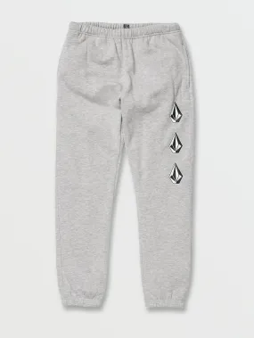Big Boys Iconic Stone Elastic Waist Fleece Pants - Heather Grey
