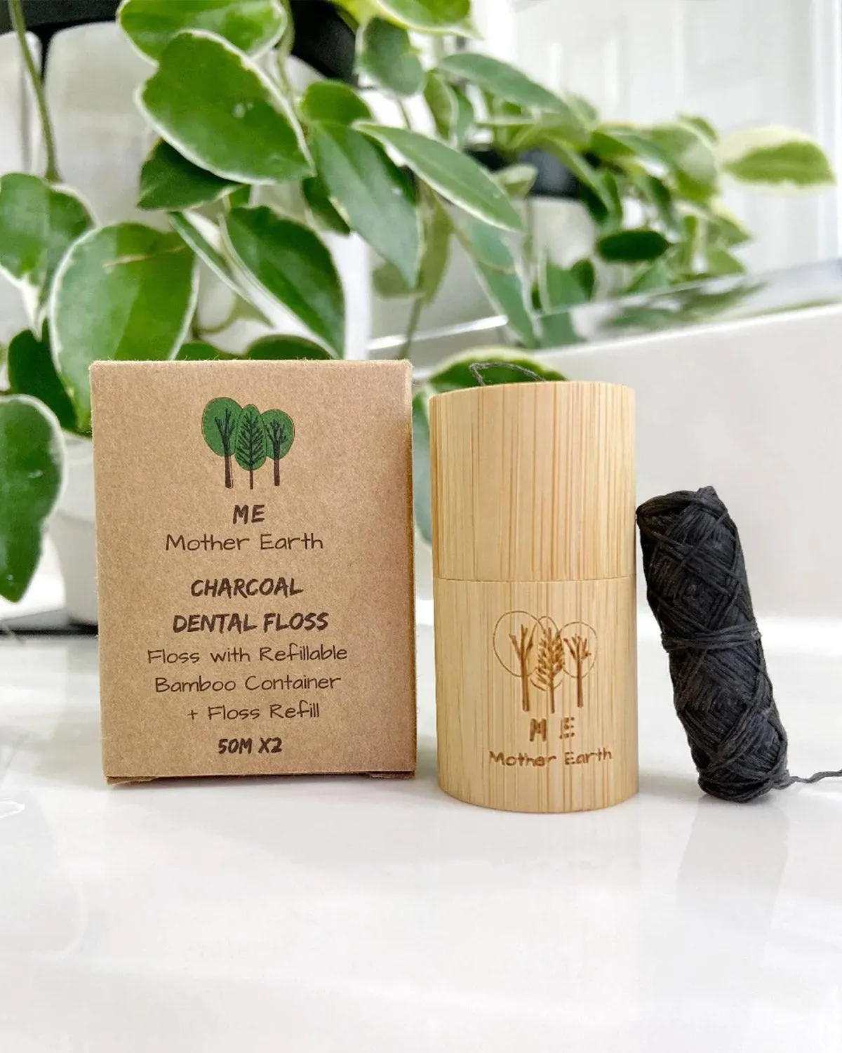 Biodegradable Charcoal Dental Floss