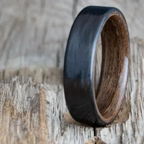 Black ring-carbon fiber and Walnut wood