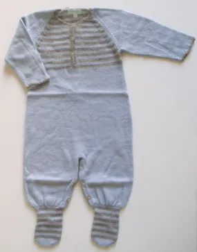 Blue Baby Alpaca Footie