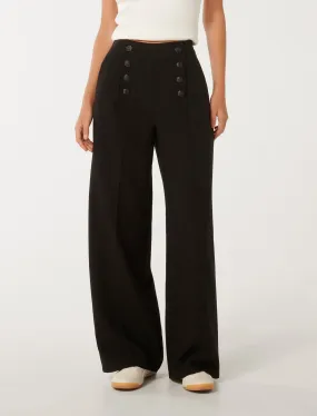 Sure! Heres an optimized title for your e-commerce product:

Stylish Brioney Wide Leg Pants with Button Detail