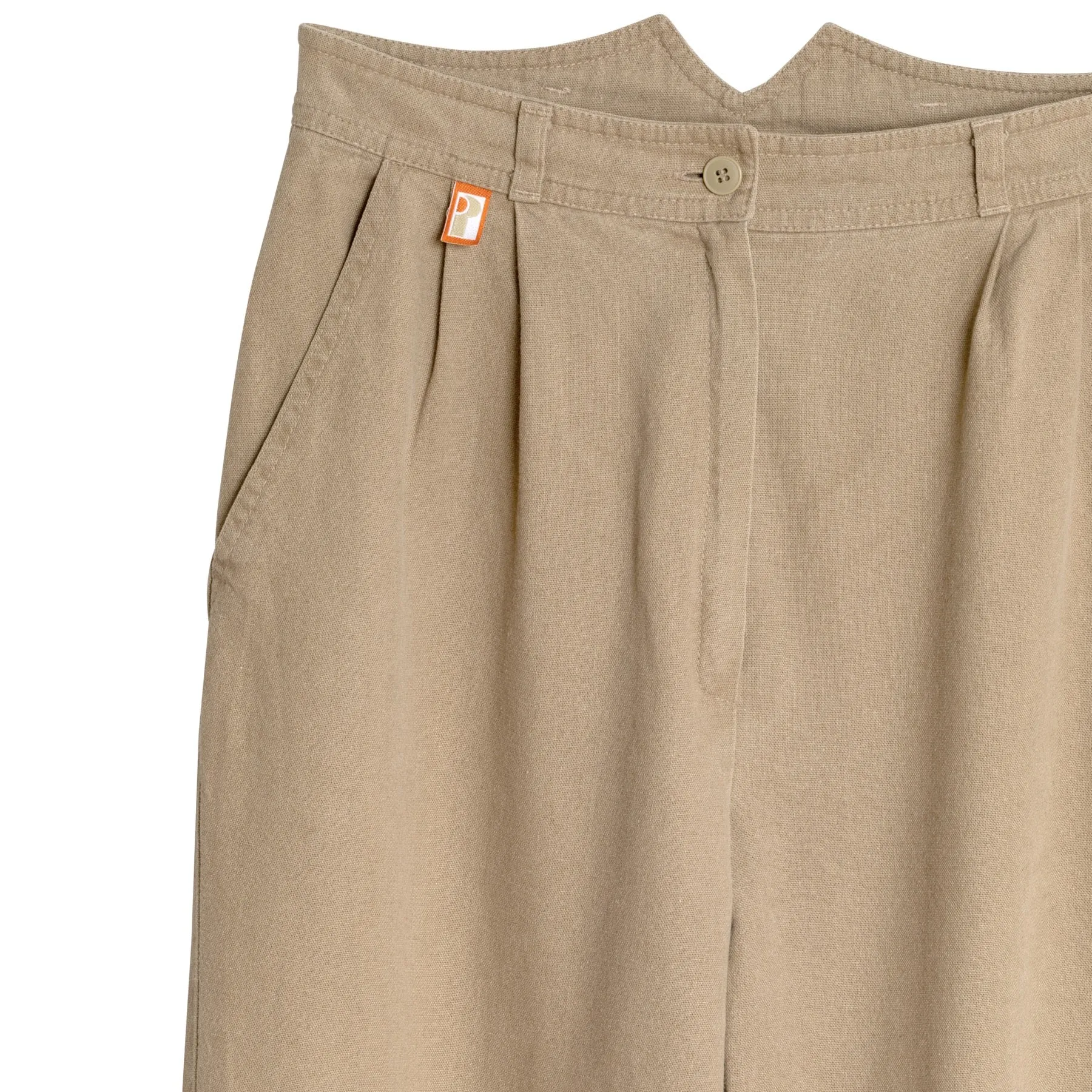 Canvas Cotton Linen Pleated Pantalons