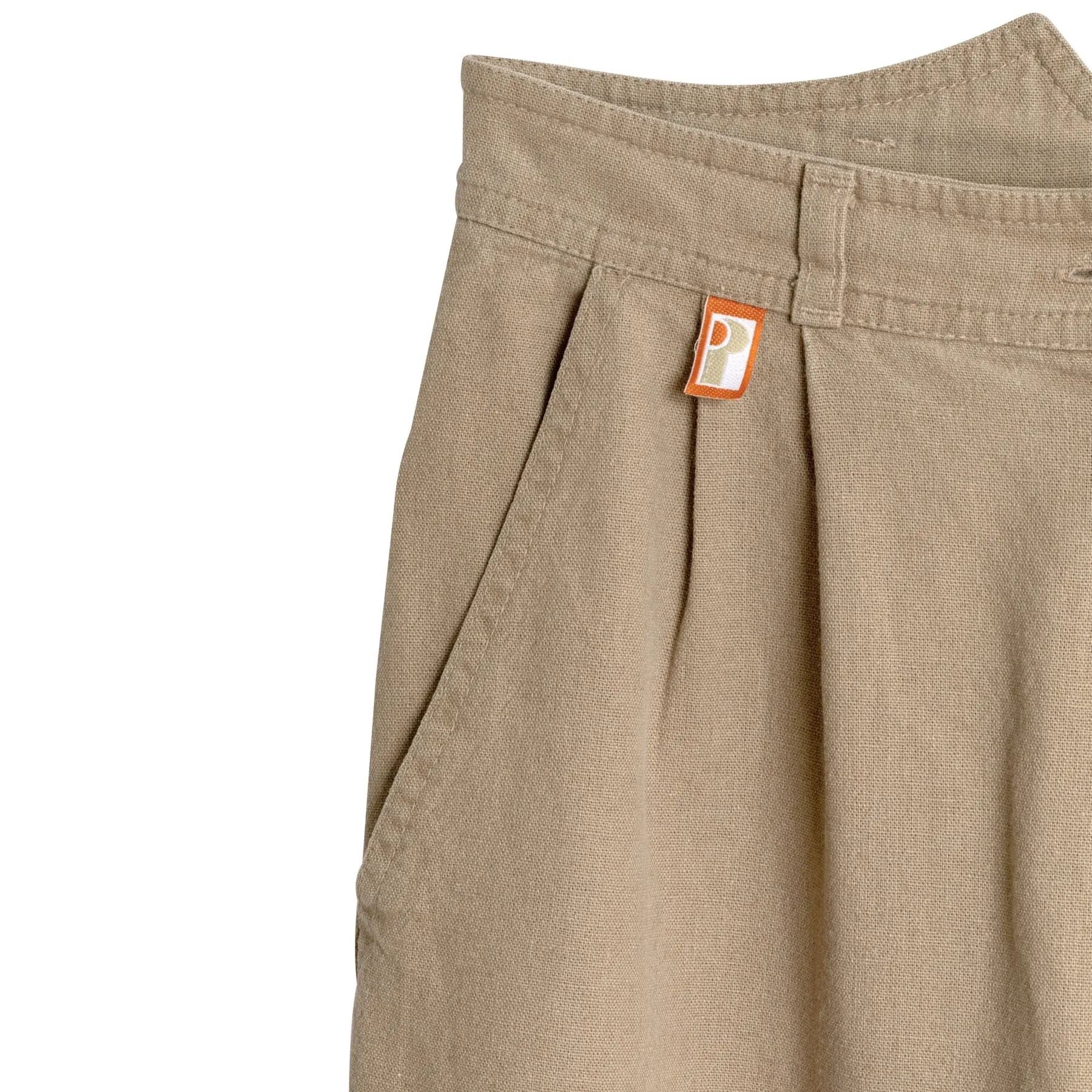 Canvas Cotton Linen Pleated Pantalons