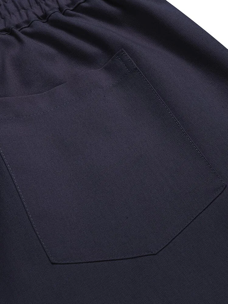 Casual Elastic Waist Linen Blend Pants (US Only)