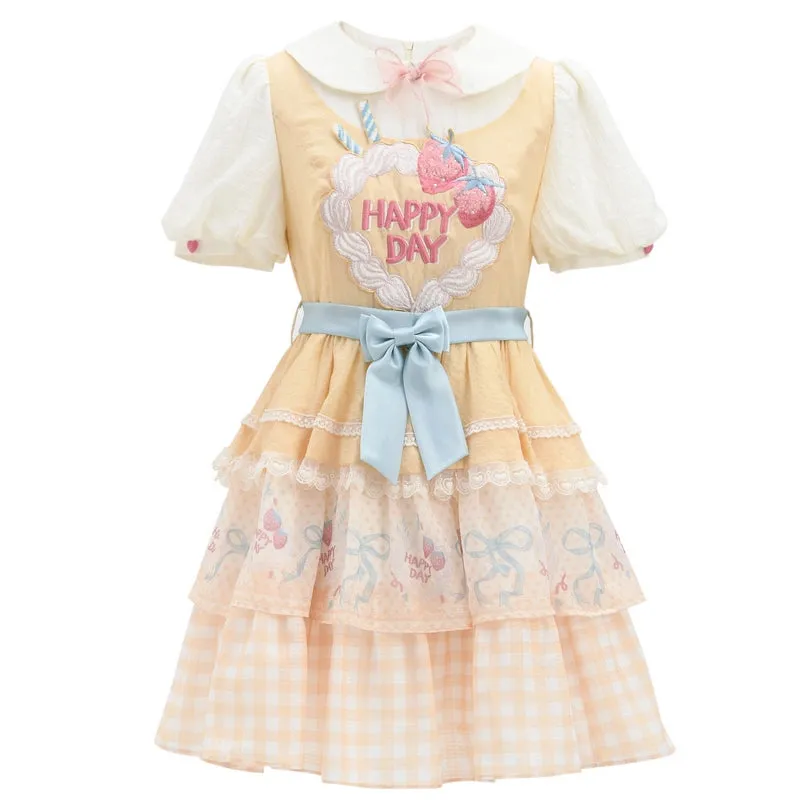 Cute Sweet Style Yellow Lolita Dress