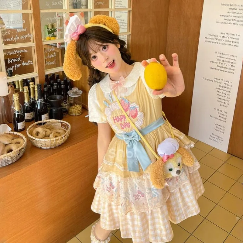 Cute Sweet Style Yellow Lolita Dress