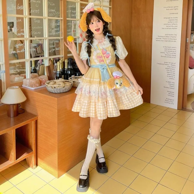 Cute Sweet Style Yellow Lolita Dress