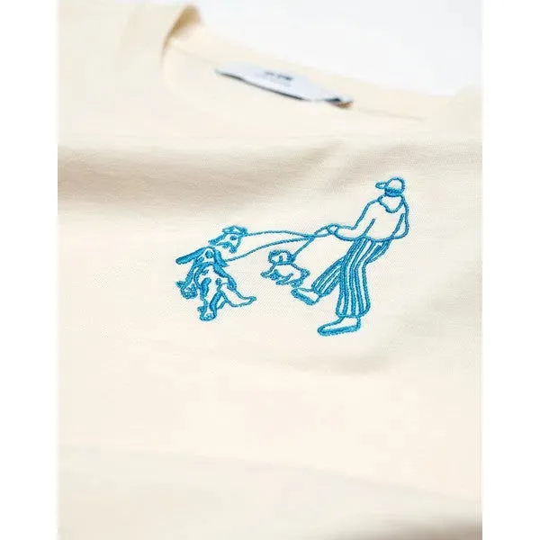 Dog Sitter Tee - T-Shirt mit Stickerei