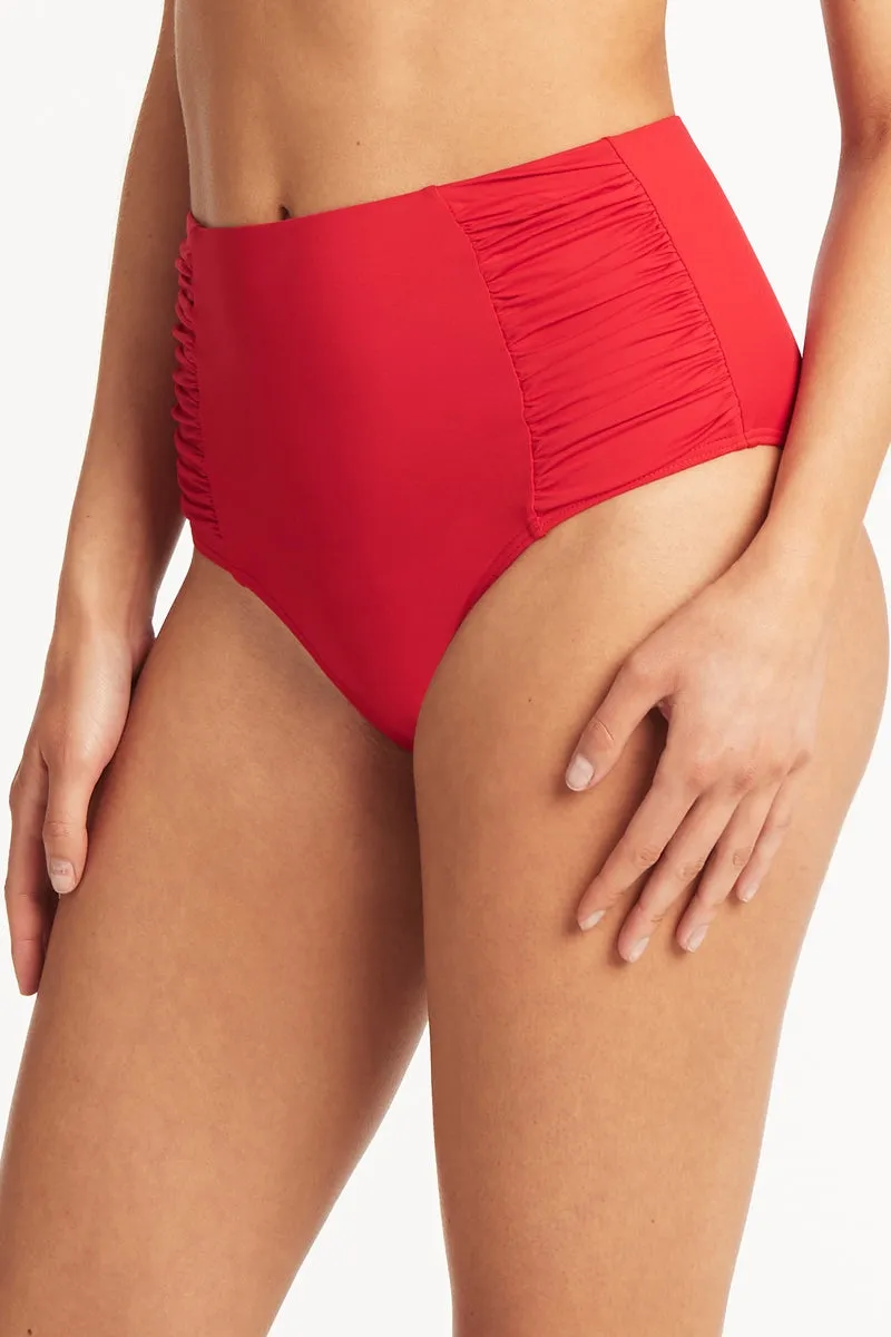 Eco Essentials Gathered Side High Waist Pant
