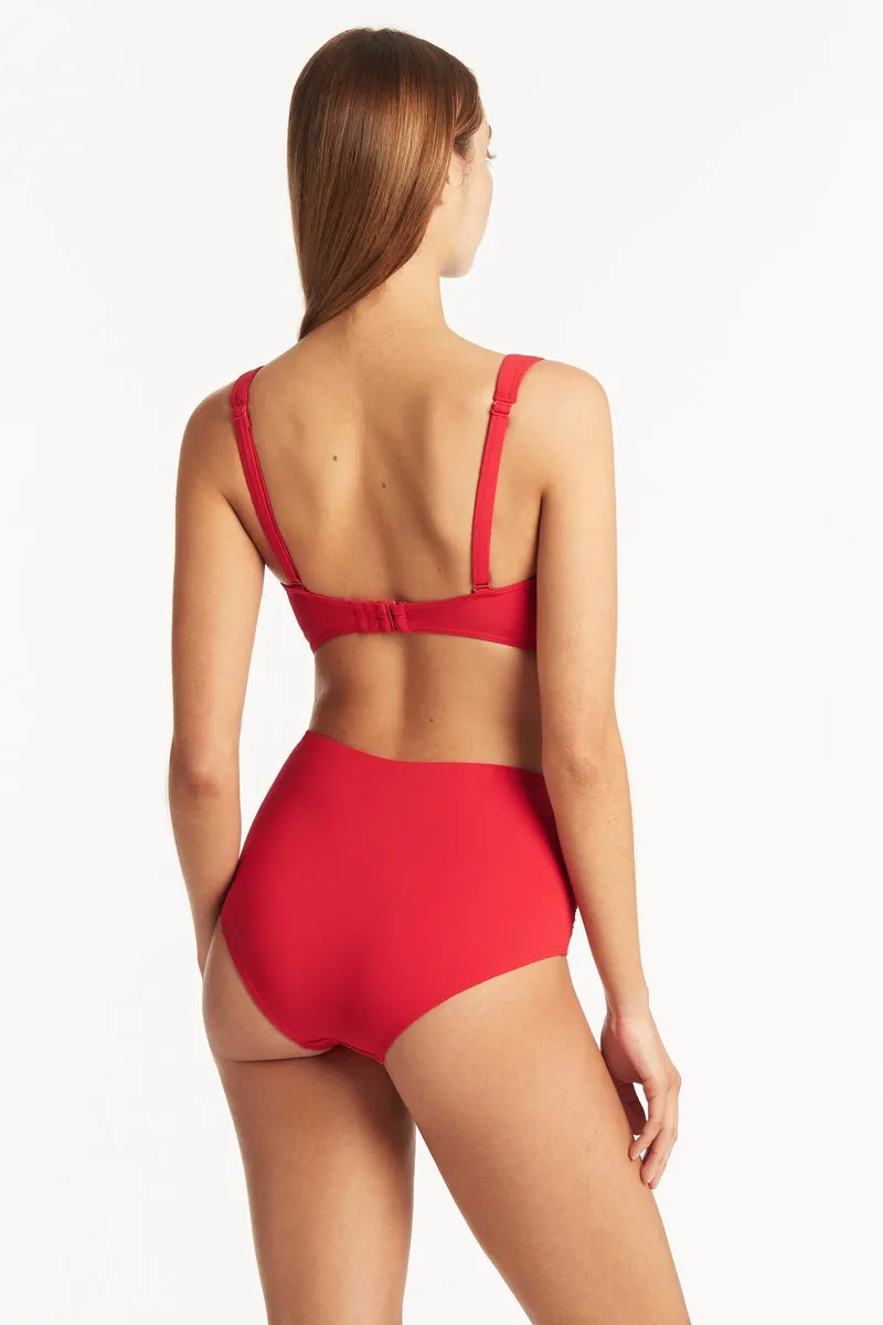 Eco Essentials Gathered Side High Waist Pant