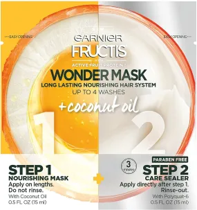 Garnier Fructis 15m L X2 Wonder Mask 2 Steps Nourishing Mask   Care Sealer