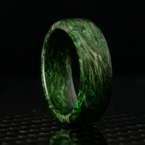 Green Burl Carbon Fiber Ring