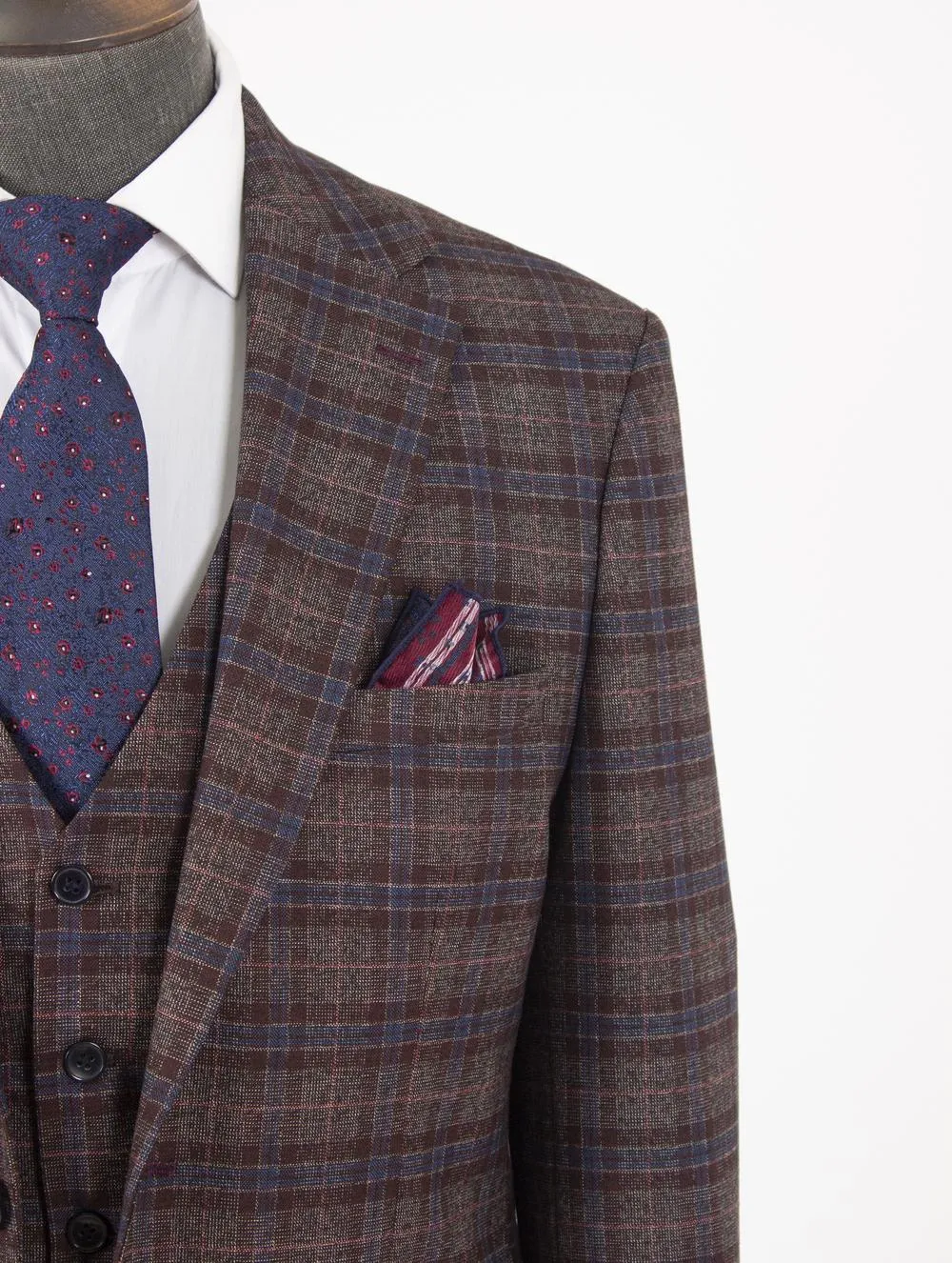 Ismael Brown Set Blazer Linen Suit
