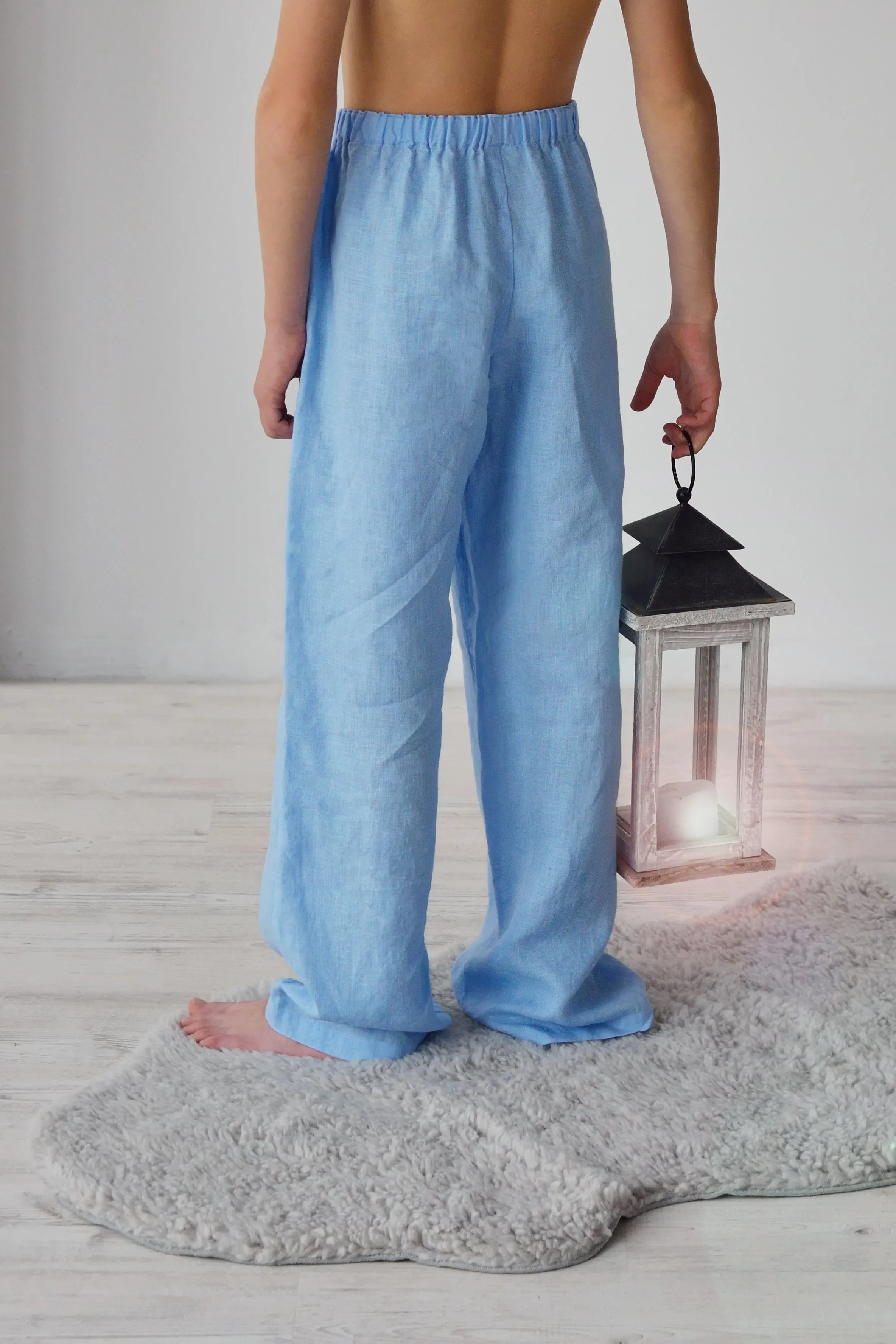 Kids Linen Pajama Set For Boys 6-14 Years