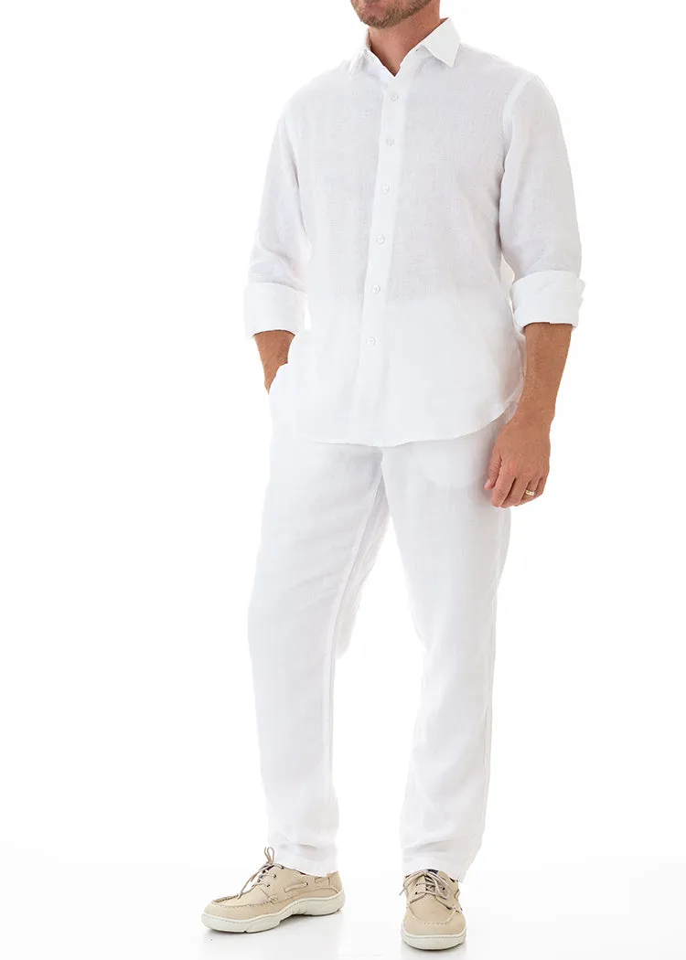 LANIKAI LINEN SHIRT - WHITE