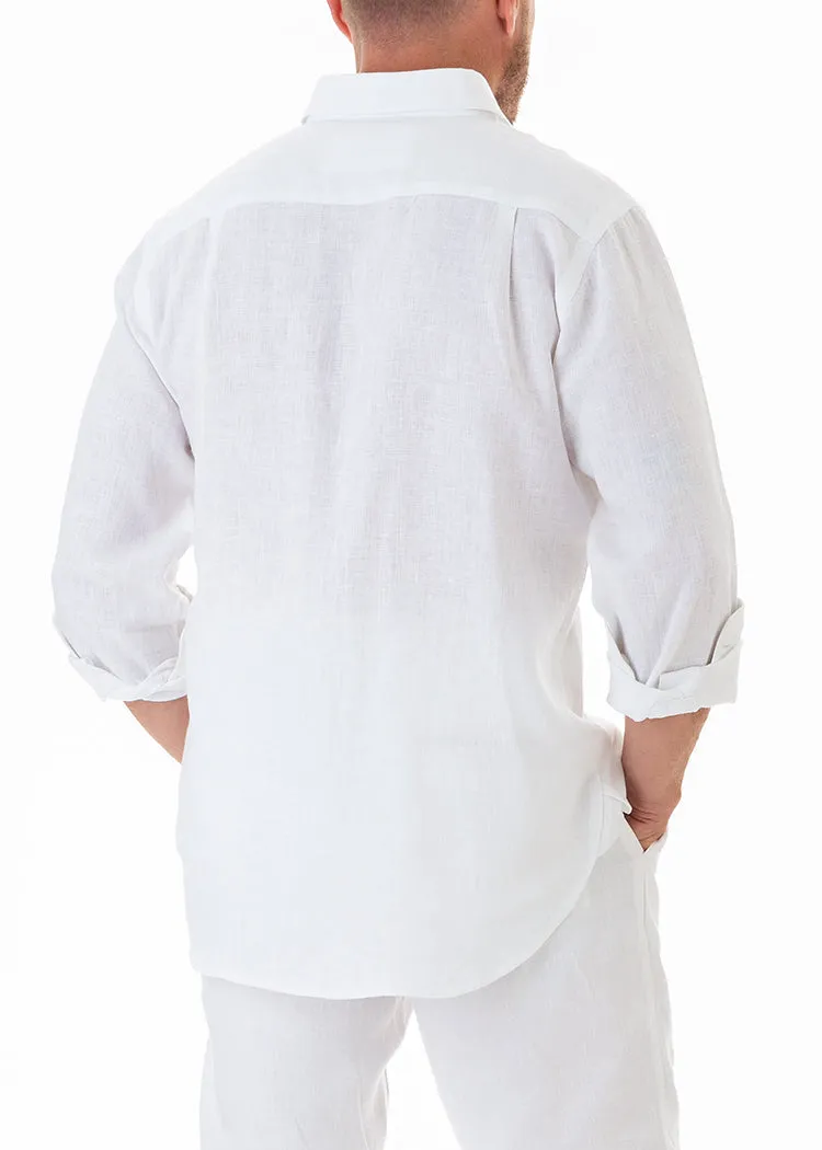 LANIKAI LINEN SHIRT - WHITE