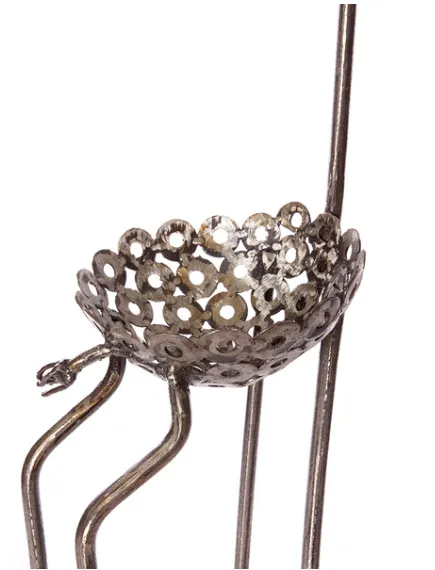 Large outdoor giraffe planters- recycled metal, slender, Fair Trade from Kenya