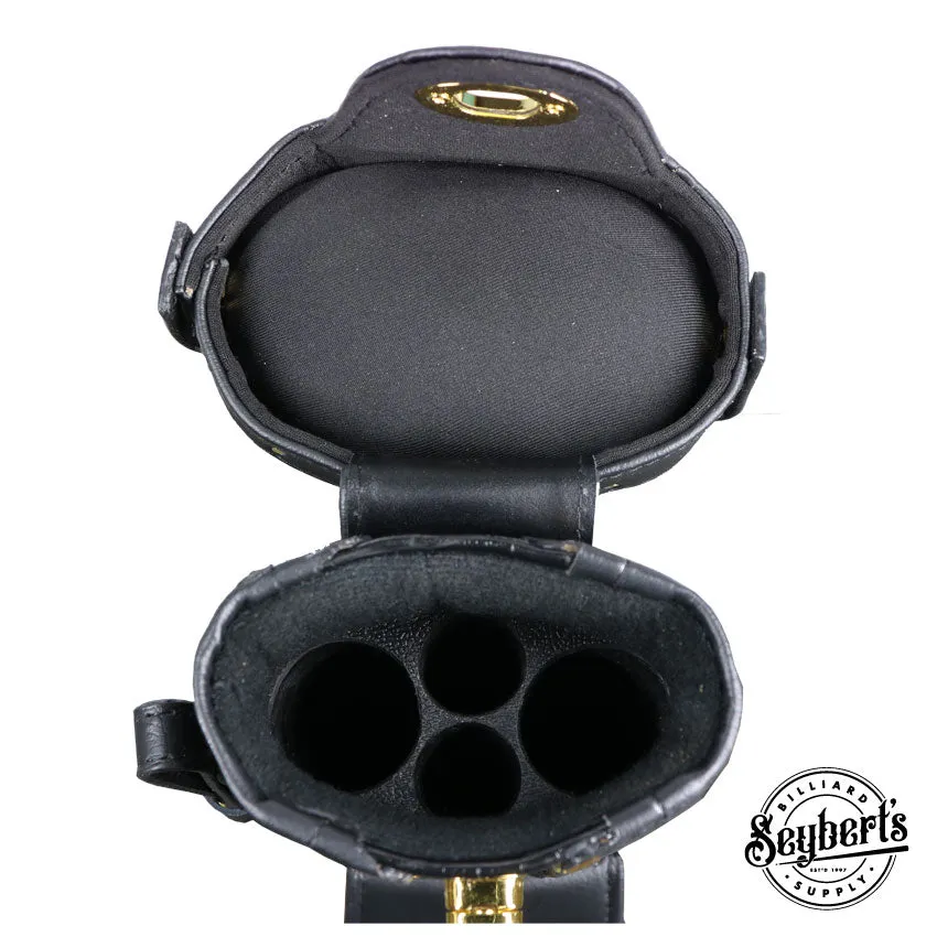 Leatherette Polyform Black 2x2 Hard Pool Cue Case - C22UH-BK