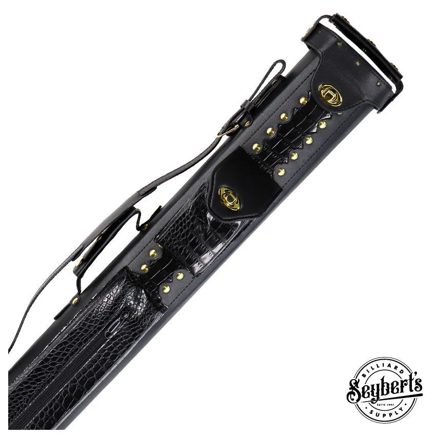 Leatherette Polyform Black 2x2 Hard Pool Cue Case - C22UH-BK