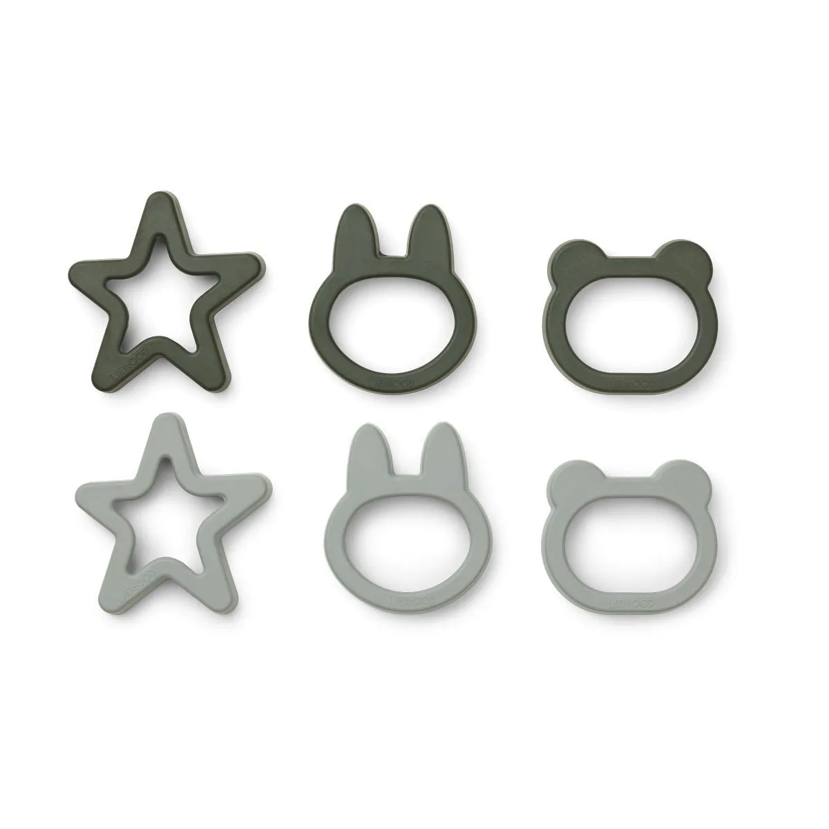 Liewood Andy Cookie Cutter 6 Pack - Hunter green mix