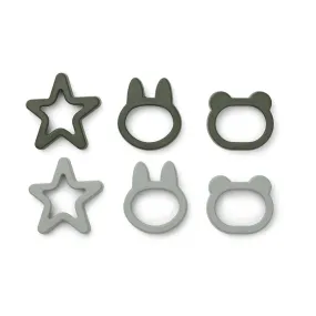 Liewood Andy Cookie Cutter 6 Pack - Hunter green mix
