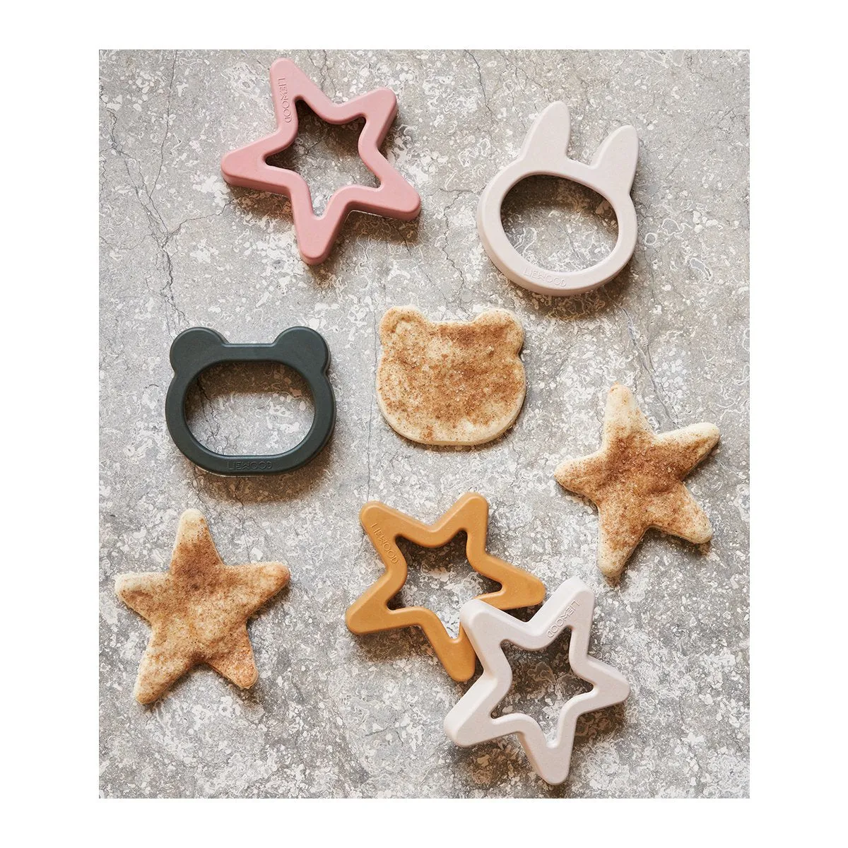 Liewood Andy Cookie Cutter 6 Pack - Hunter green mix
