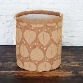 Linen Bucket Bag with Interior Pockets