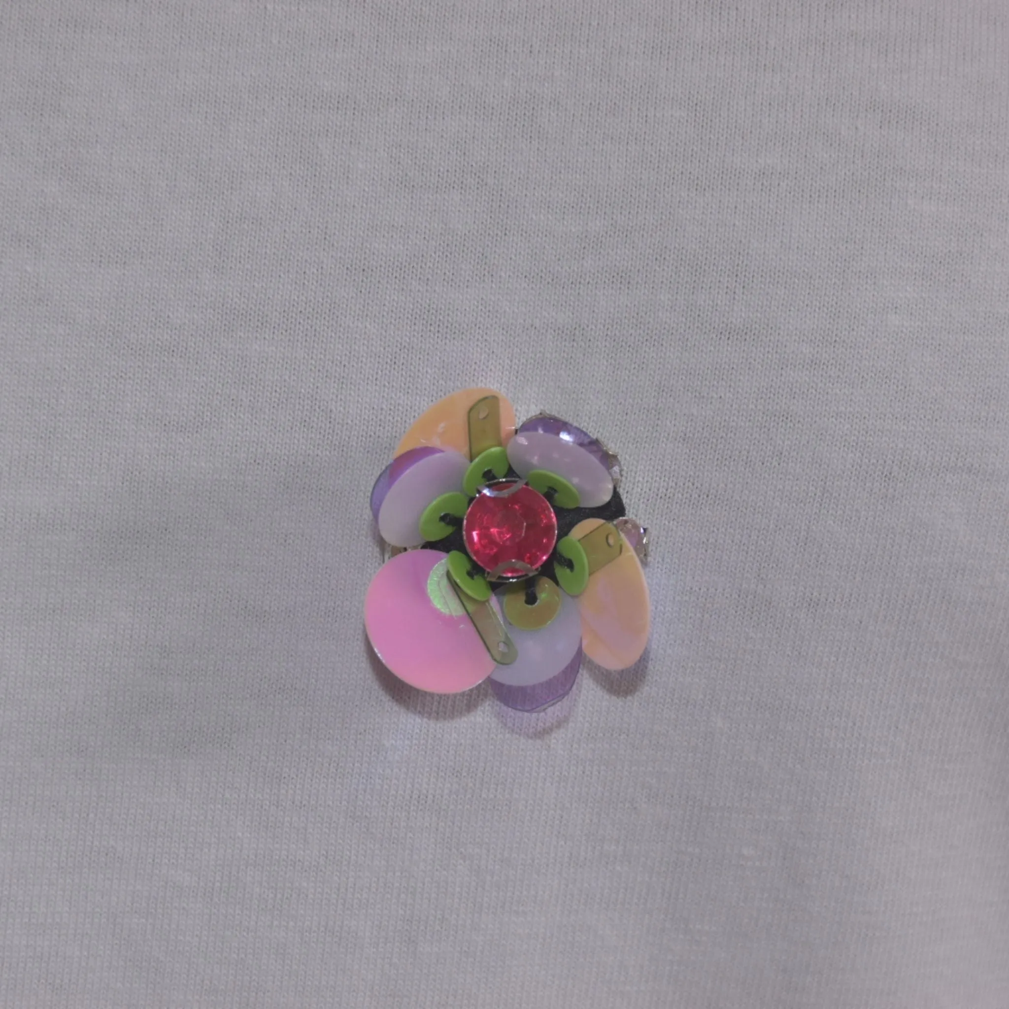 Marga Organic Cotton T-shirt with embellished Flowers