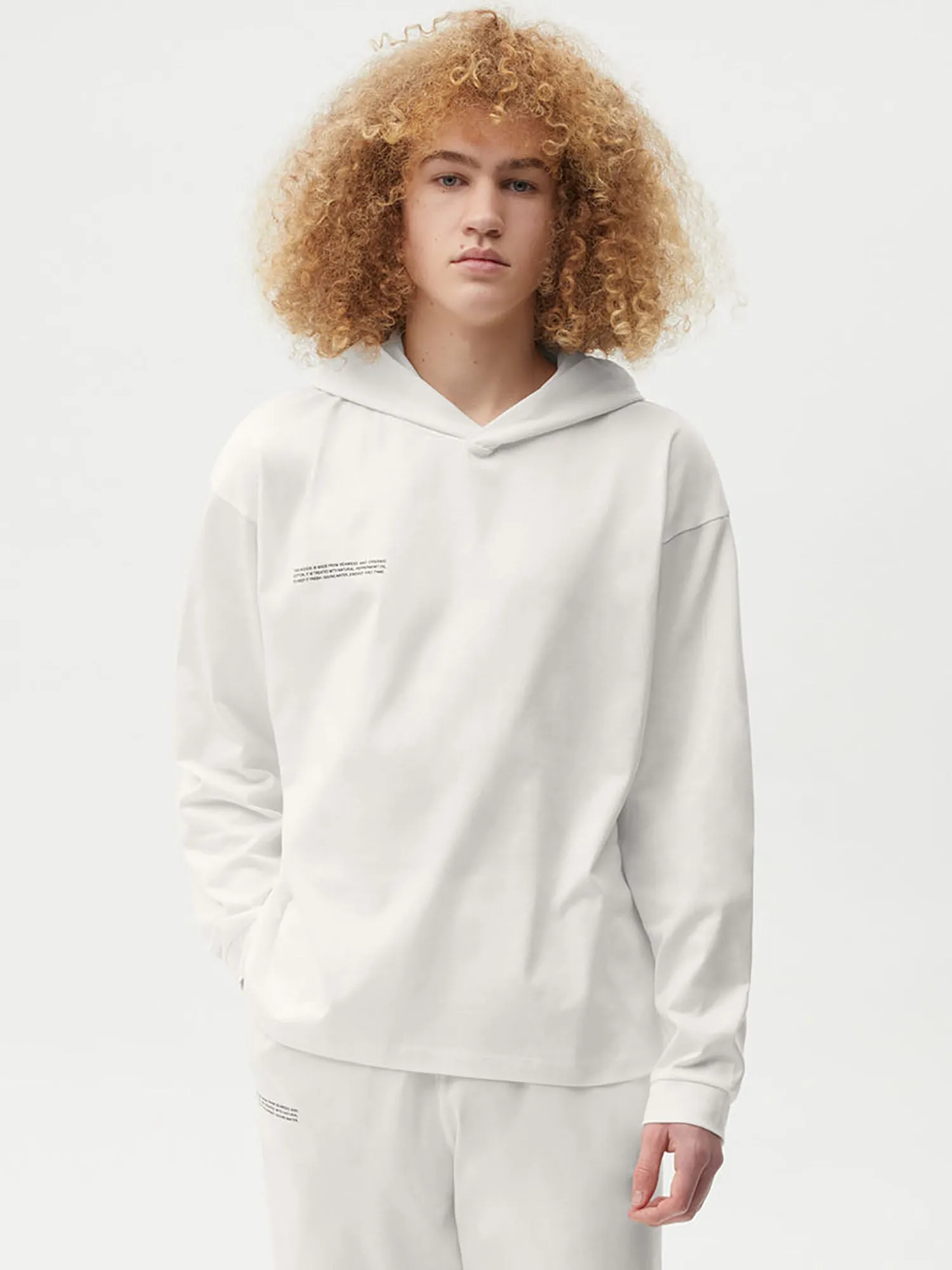 Men Organic Cotton Loungewear Top with C-FIBER™—off-white