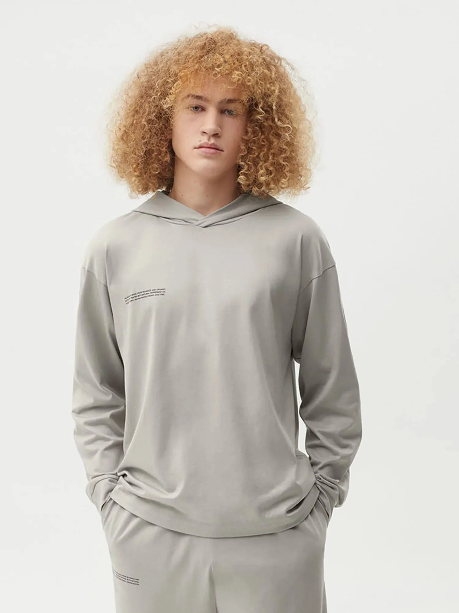 Men Organic Cotton Loungewear Top with C-FIBER™—stone