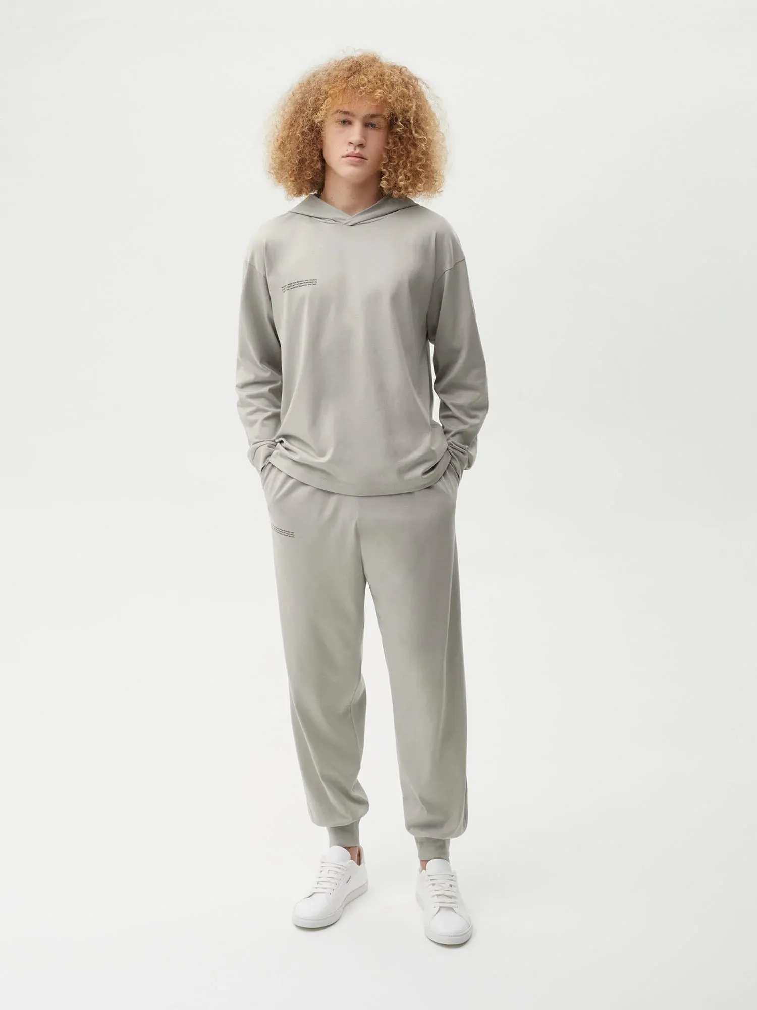 Men Organic Cotton Loungewear Top with C-FIBER™—stone