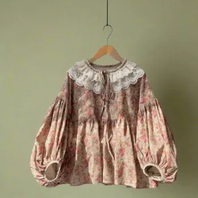 Mori Girl Puff Sleeve Blouse