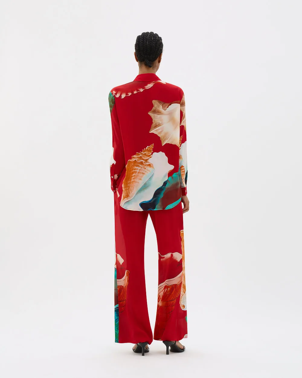Muma World Murex Silk Pant in Red