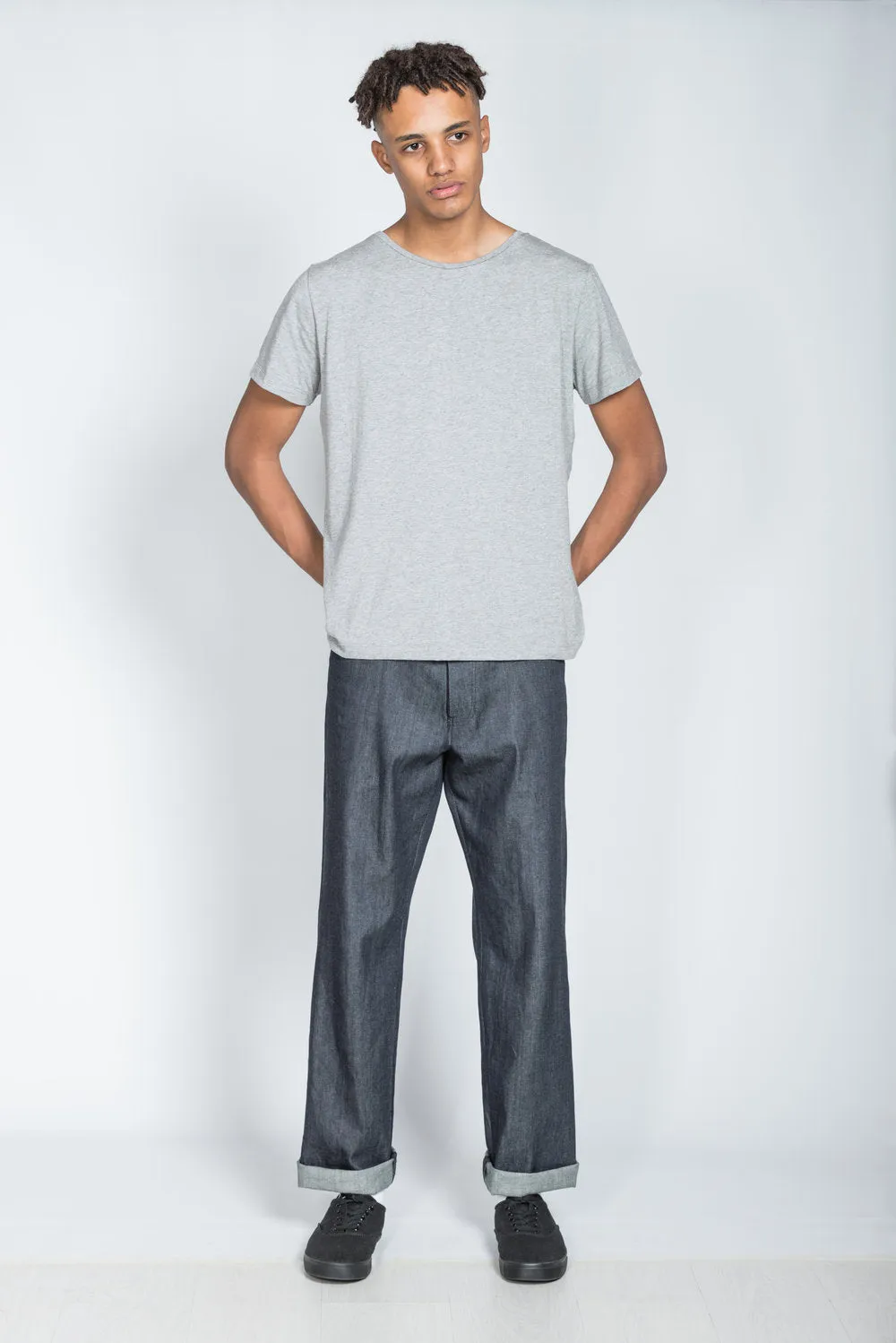 Grey Marl Organic Cotton and Bamboo T-Shirt - Sustainable Fashion Essential