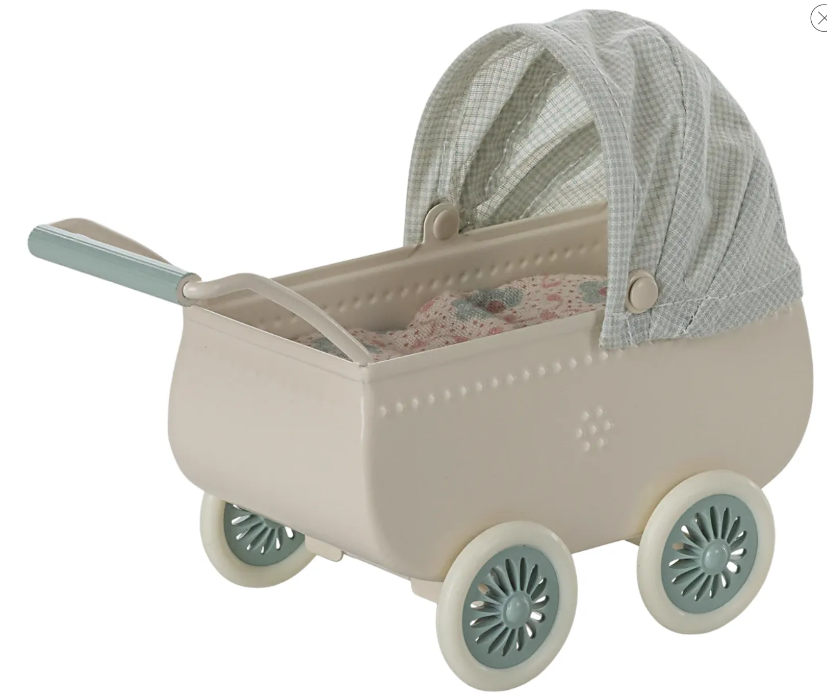 Pram with Baby Mouse- Mint
