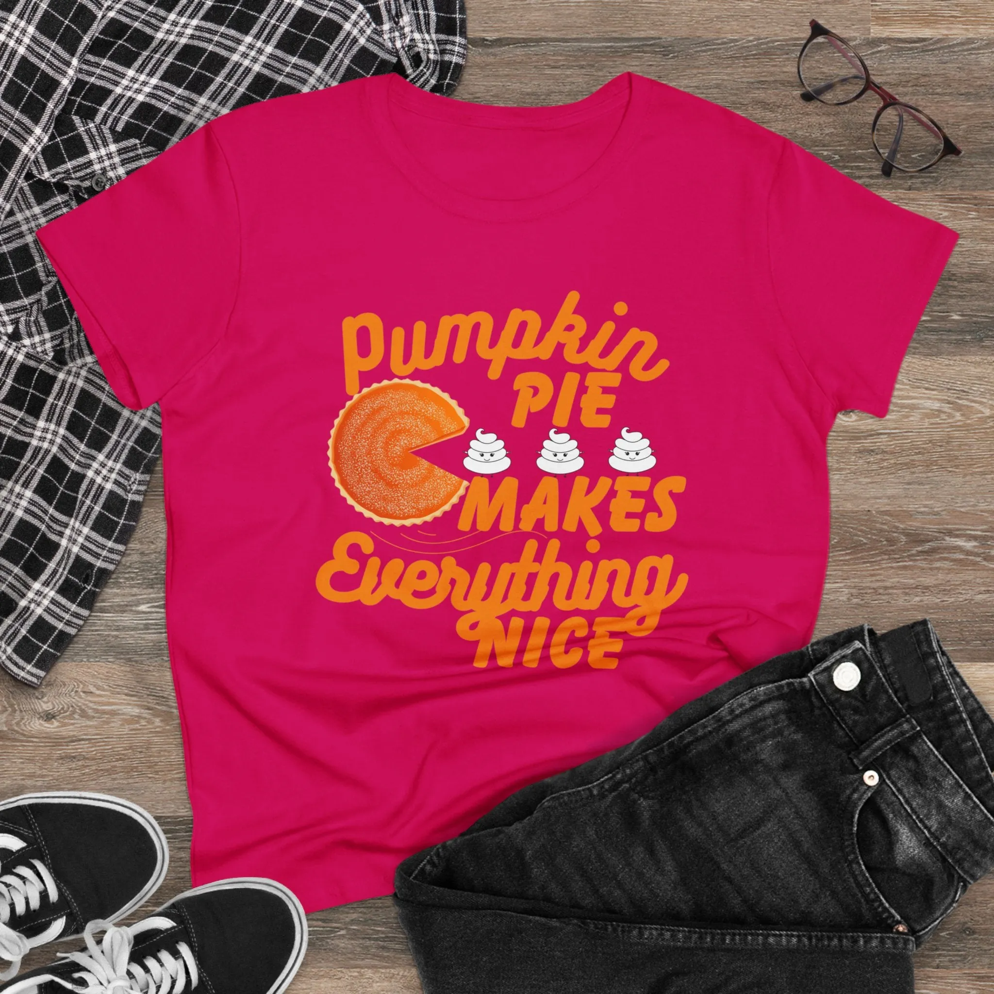 Pumpkin Spice Makes Everything Nice | Women's Midweight Cotton Tee