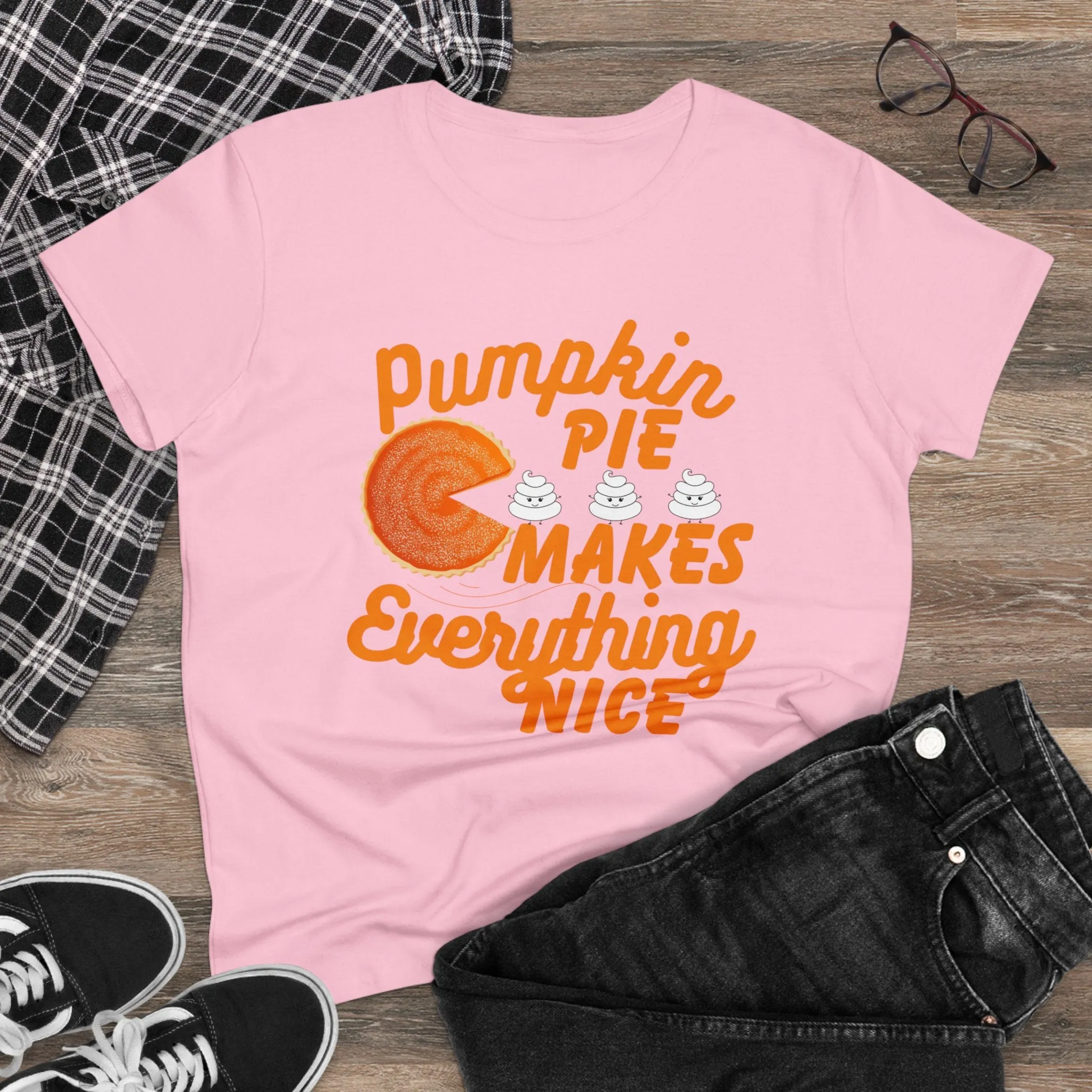 Pumpkin Spice Makes Everything Nice | Women's Midweight Cotton Tee
