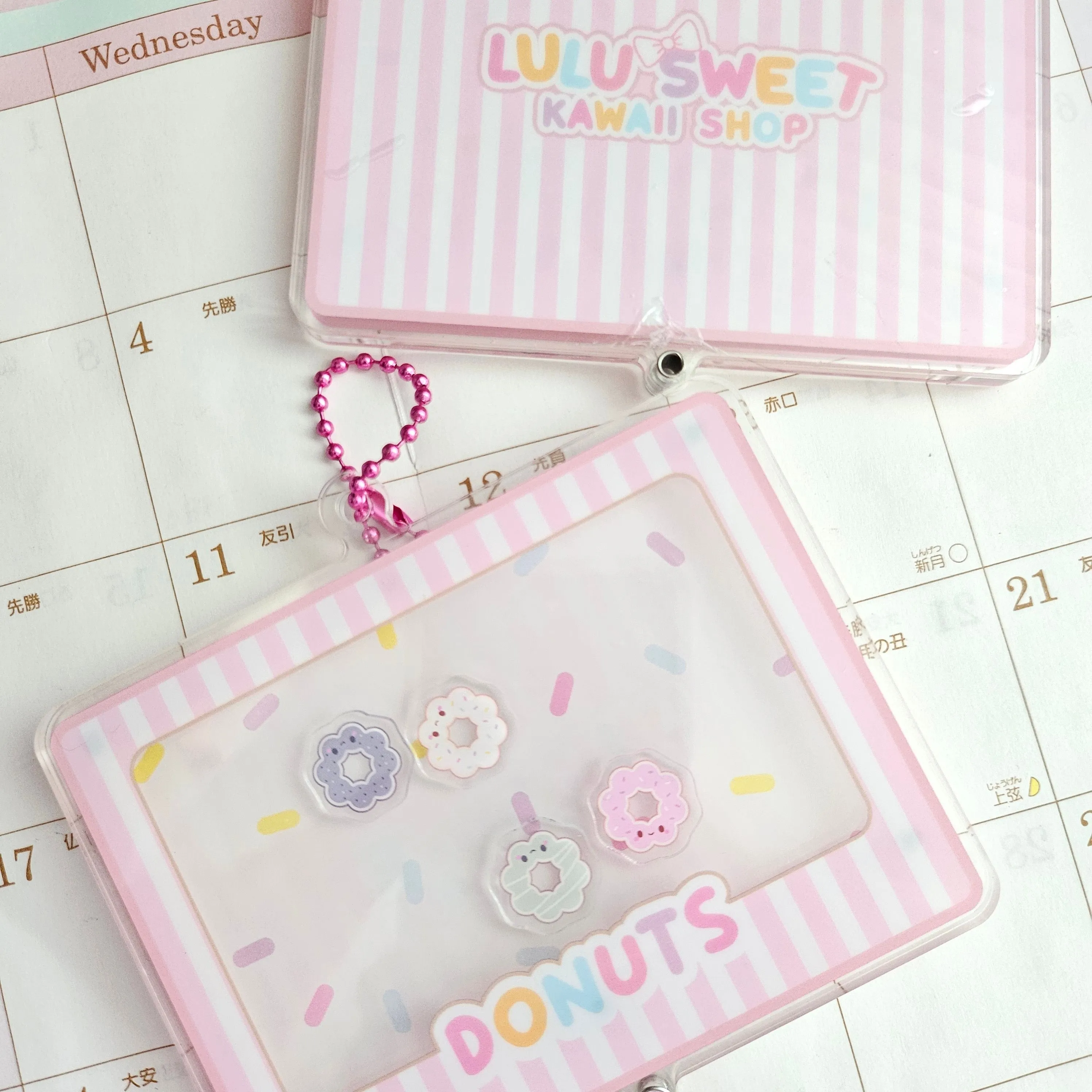 Refillable Mochi Donut Shaker Keychain